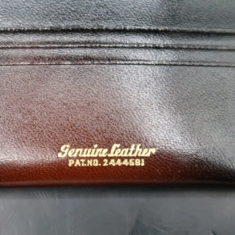 Billpak Bi-fold Wallet Genuine Leather Brown Zipper Pocket Vintage New w/ Box